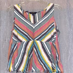 Multicolor open back tank top